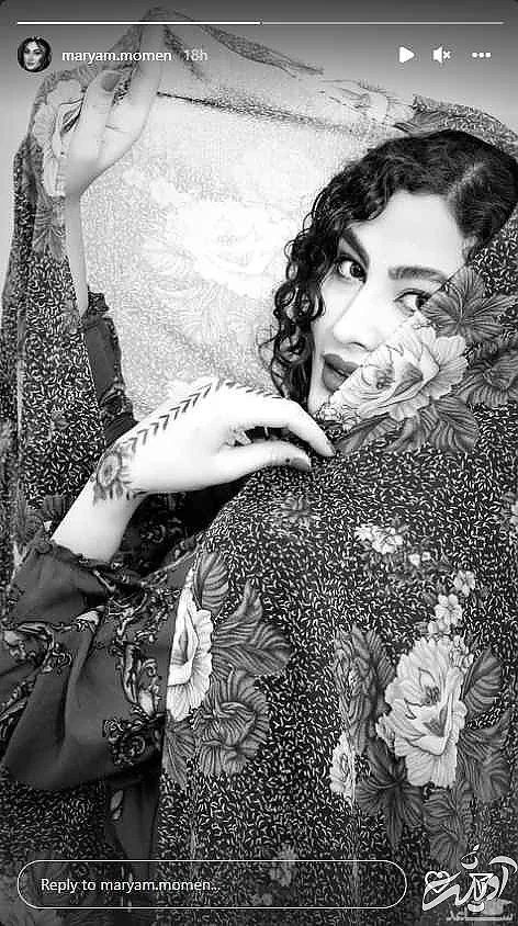 مدلینگ مریم مومن برای تابلوی نقاشی